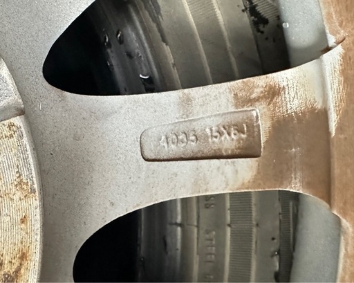 ①】新型フリード AIR EX 15インチ 純正アルミホイール 新車外し 美品