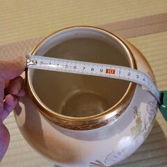 九谷焼　花瓶　壺　秋の七種の画像