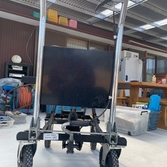 取引終了】和コーポレーション 油圧式 テーブル運搬車 180kg 大車輪 