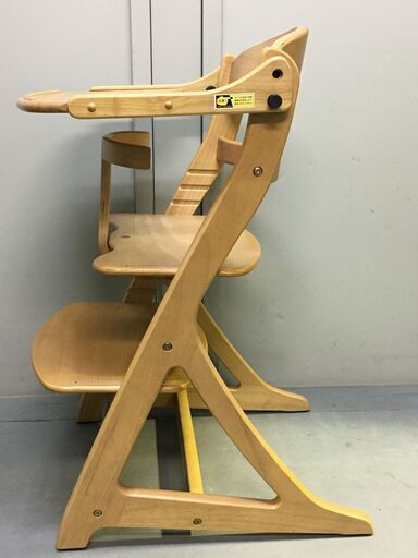 A3688　大和屋　すくすくチェアプラス　テーブル・ガード付き　ベビーチェア　木製チェア　yamatoya