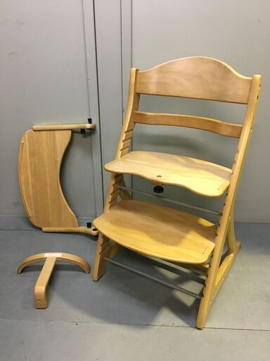 A3688　大和屋　すくすくチェアプラス　テーブル・ガード付き　ベビーチェア　木製チェア　yamatoya