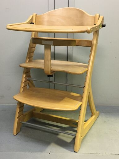 A3688　大和屋　すくすくチェアプラス　テーブル・ガード付き　ベビーチェア　木製チェア　yamatoya