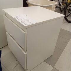 ★ジモティ割あり★  収納家具 ホワイト H49×D40×W35 クリーニング済み TC2989の画像
