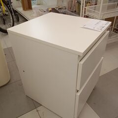 ★ジモティ割あり★  収納家具 ホワイト H49×D40×W35 クリーニング済み TC2989の画像