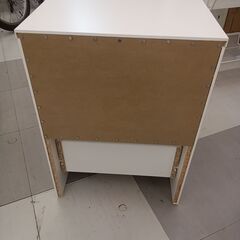 ★ジモティ割あり★  収納家具 ホワイト H49×D40×W35 クリーニング済み TC2989の画像