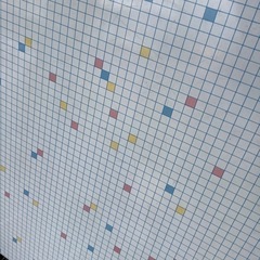 テーブル天板　レトロポップ　60センチ四方　　の画像