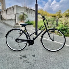 オレンジ シティバイク 前面バスケット付き　27インチ 引き取り希望 オレンジ シティバイク 前面バスケット付き 27インチ 引き取り