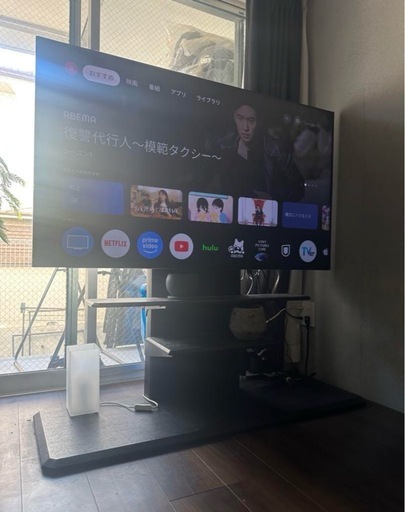 ヤマダセレクト YFST5577S シアターバー棚付テレビスタンド ブラック