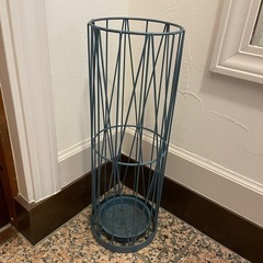 【美品】青の傘立て スリムデザイン