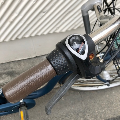 《売約済》【武蔵小山店】【～4/14限定SALE！店内全品20%お値引き！】自転車 26インチ CYCLE OLYMPIC choki 26 3段 変速 ギア マット ネイビー LED オートライト 自動点灯 ライト ティサイクル ママチャリ  街乗り 町乗り