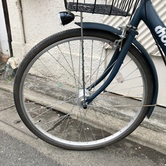 《売約済》【武蔵小山店】【～4/14限定SALE！店内全品20%お値引き！】自転車 26インチ CYCLE OLYMPIC choki 26 3段 変速 ギア マット ネイビー LED オートライト 自動点灯 ライト ティサイクル ママチャリ  街乗り 町乗り の画像