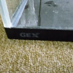 お引取り限定/三重県/値引不可　中古汚れ多い　GEX水槽　横約60㎝×奥行き約28㎝×高さ約33.5㎝（J-303）の画像
