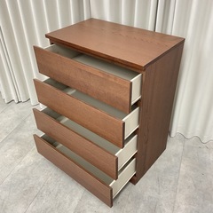 KD-26【新入荷　リサイクル品】IKEA MALM チェスト　引き出し4段　ブラウンの画像