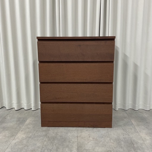 KD-26【新入荷　リサイクル品】IKEA MALM チェスト　引き出し4段　ブラウン