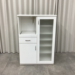 KD-27【新入荷　リサイクル品】ニトリ　コパン80 レンジボード　白の画像