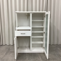 KD-27【新入荷　リサイクル品】ニトリ　コパン80 レンジボード　白の画像