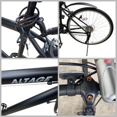 ALTAGE クロスバイク ブラック 黒 スポーツサイクル サイクリング の画像