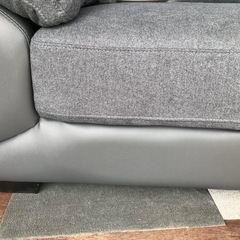 ニトリ 2人掛けカウチソファー グレーの画像