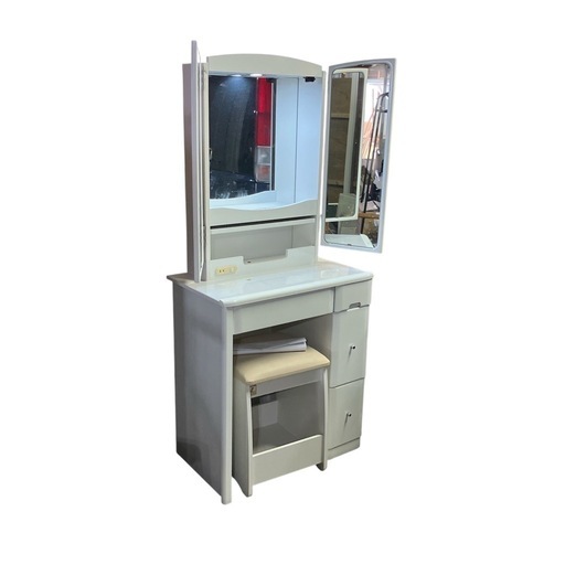 美品　ニトリ 三面鏡 鏡台 ドレッサー 白 北欧風 洋風