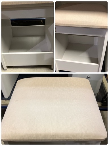 美品　ニトリ 三面鏡 鏡台 ドレッサー 白 北欧風 洋風
