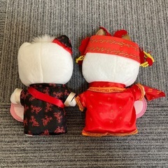 サンリオ ★ ハローキティ ぬいぐるみ チャイニーズウェディングセット　希少の画像