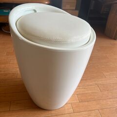 ★　白色　丸型　小物入れ　スツール★