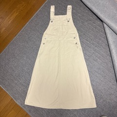 ロング、デニムジャンパースカート