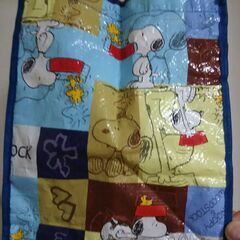 スヌーピーエコBag 非売品　トートバッグ　軽量コンパクト　ビニール製　の画像