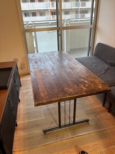 クラッシュゲート　ダイニングテーブル　古材