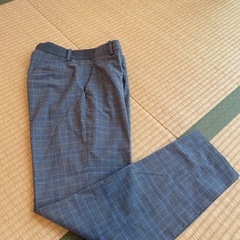 UNIQLO レディース　Sサイズ　アンクル丈　チェック柄　パンツ　 スラックス 春夏 グレーの画像