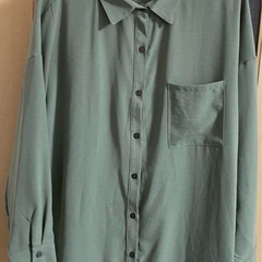 ANAP ロングシャツワンピース カーキ 薄手 