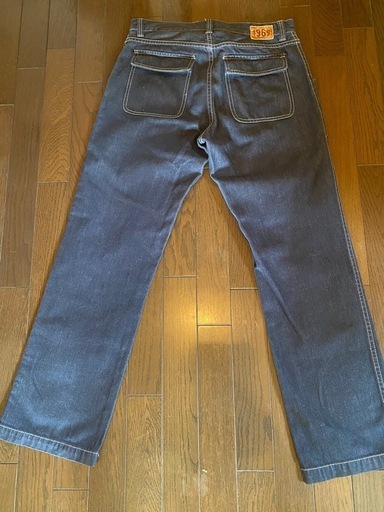 希少未使用近.廃盤OLDGAP1969vintageデニムべイカーパンツ濃紺デニムインディゴフラップポケットストレート革パッチワークペインターカーゴ