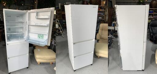 A11★Panasonic★3ドア冷蔵庫 NR-C342GC 2021年 335L W59㎝ ホワイト 真ん中野菜室 大容量野菜室 自動製氷機