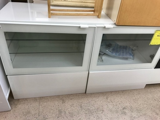 【A640】TV台ホワイト　幅121×奥行43×高さ66㎝