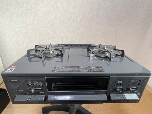 ノーリツ NORITZ ダークグレーGコートトップ 無水片面グリル LPガス用 右強火タイプ NLG2261TC9DGL