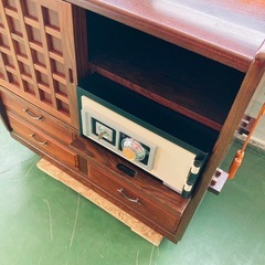 駕籠箪笥　アンティーク　金庫付　民芸家具の画像