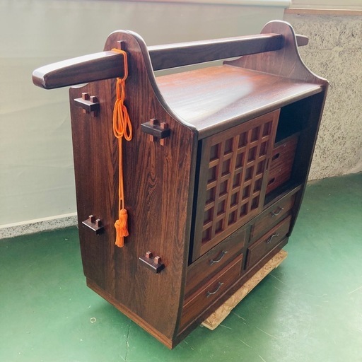 駕籠箪笥 アンティーク 金庫付 民芸家具