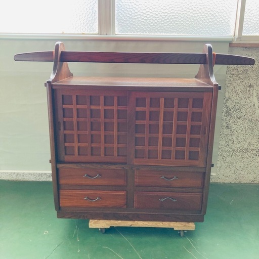 駕籠箪笥　アンティーク　金庫付　民芸家具