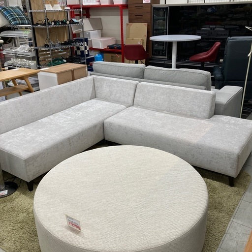 ⭐︎モデルルーム展示品⭐︎ファブリックカウチソファー