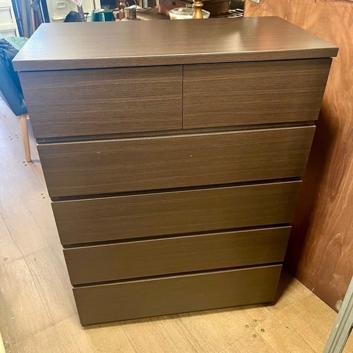 《売約済》【武蔵小山店】 ニトリ 整理ダンス 箪笥 タンス チェスト ブラウン 5段 6杯 衣類 収納 整理タンス 木製 ナチュラル