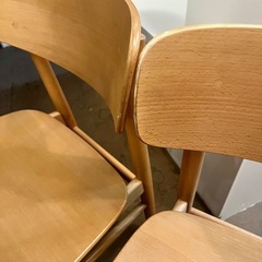 《売約済》【武蔵小山店】【在庫3脚→0脚　 各売価格】 無印 MUJI ダイニングチェア 椅子 イス ブナ材 木製 ナチュラル チェア ラウンドチェア 天然木 ※個体差ありの画像