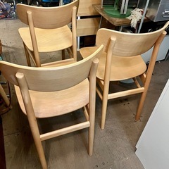 《売約済》【武蔵小山店】【在庫3脚→0脚　 各売価格】 無印 MUJI ダイニングチェア 椅子 イス ブナ材 木製 ナチュラル チェア ラウンドチェア 天然木 ※個体差ありの画像