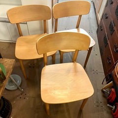 《売約済》【武蔵小山店】【在庫3脚→0脚　 各売価格】 無印 MUJI ダイニングチェア 椅子 イス ブナ材 木製 ナチュラル チェア ラウンドチェア 天然木 ※個体差ありの画像