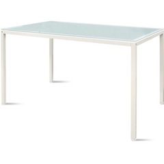 中古ガラス天板ダイニングテーブル