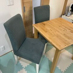 IKEA NORDENテーブル ＋ HENRIKSDALチェア2脚セットの画像