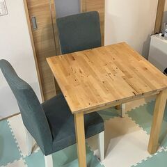 IKEA NORDENテーブル ＋ HENRIKSDALチェア2脚セットの画像