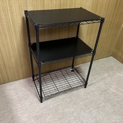 組立てスチールラック 3段(黒)【取引済】