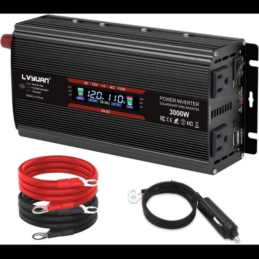 インバーター アウトドア 災害対策に　定格 1500W 3000W 修正正弦