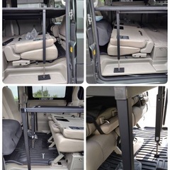 ● エブリィ ワゴン ベッドキット パンチカーペット  高さ調節タイプ DA17W 専用 車中泊 釣り アウトドア キャンプ 説明書付属 日本製 中古 ④の画像