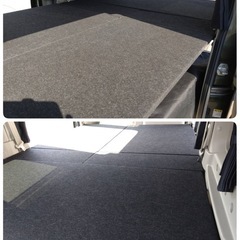 ● エブリィ ワゴン ベッドキット パンチカーペット  高さ調節タイプ DA17W 専用 車中泊 釣り アウトドア キャンプ 説明書付属 日本製 中古 ④の画像